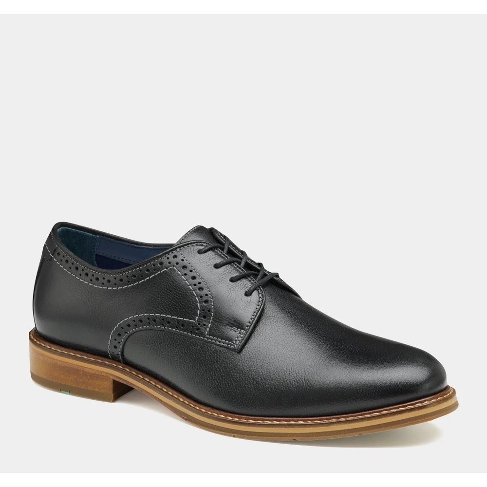 Johnston & Murphy Men's Raleigh XC Flex Leather Plain Toe Black Sz 10.5 NEW $175